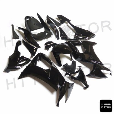 BODY -GA 3個セット Fairings Set for Kawasaki Ninja ZX10R 2008-2010 Black Blank