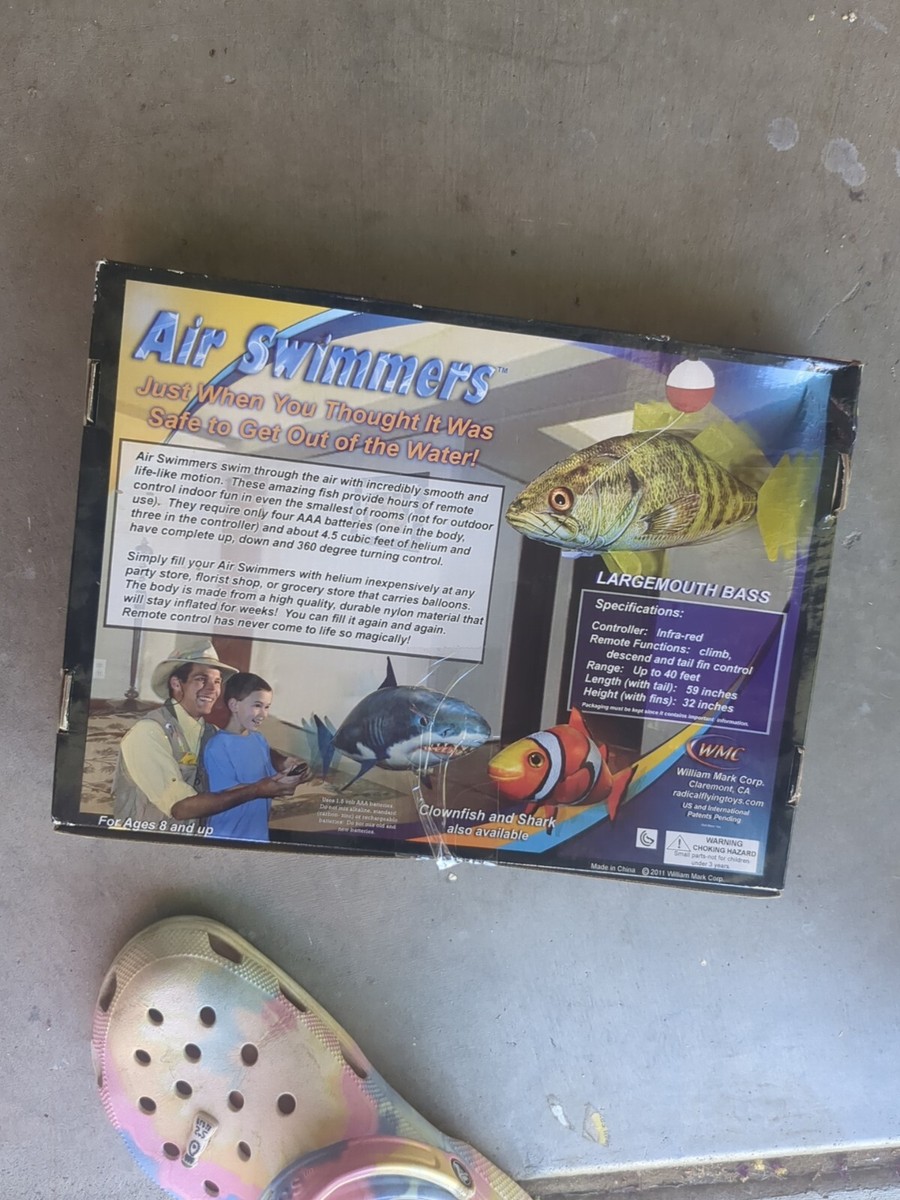NIB Air Swimmers Remote Control Flying Bass Fishing Gift Novelty