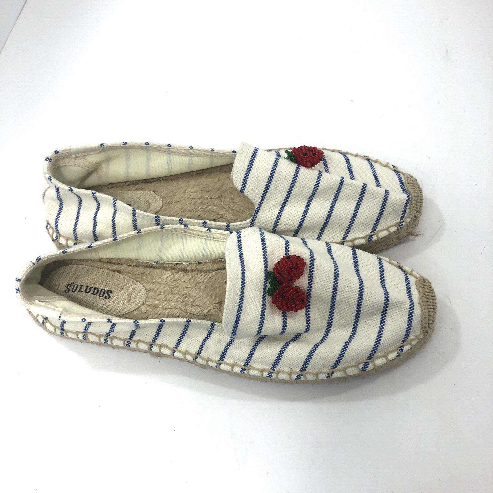 Soludos Strawberry Stripes Platform Espadrille Sl… - image 11