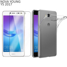 COVER  TEMPERED GLASS FILM x HUAWEI NOVA YOUNG / Y5/Y6 2017 CASE  GLASS