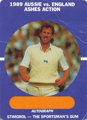 Scanlens Stimorol Ian Botham 1989 Ashes Cricket Card