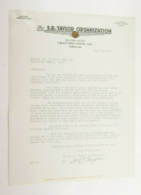 1932 Lamson Goodnow S R Taylor Org Boston MA Promotions Letters Ephemera P900A