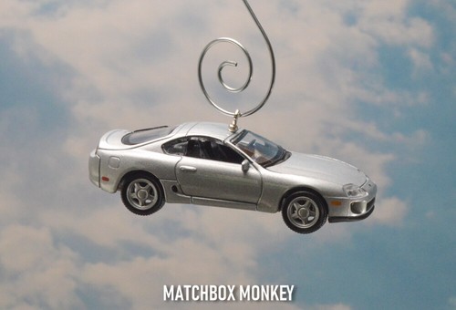 1993 Silver Toyota Supra Custom Christmas Tree Ornament 1/64 Adorno Hatchback - Picture 6 of 12