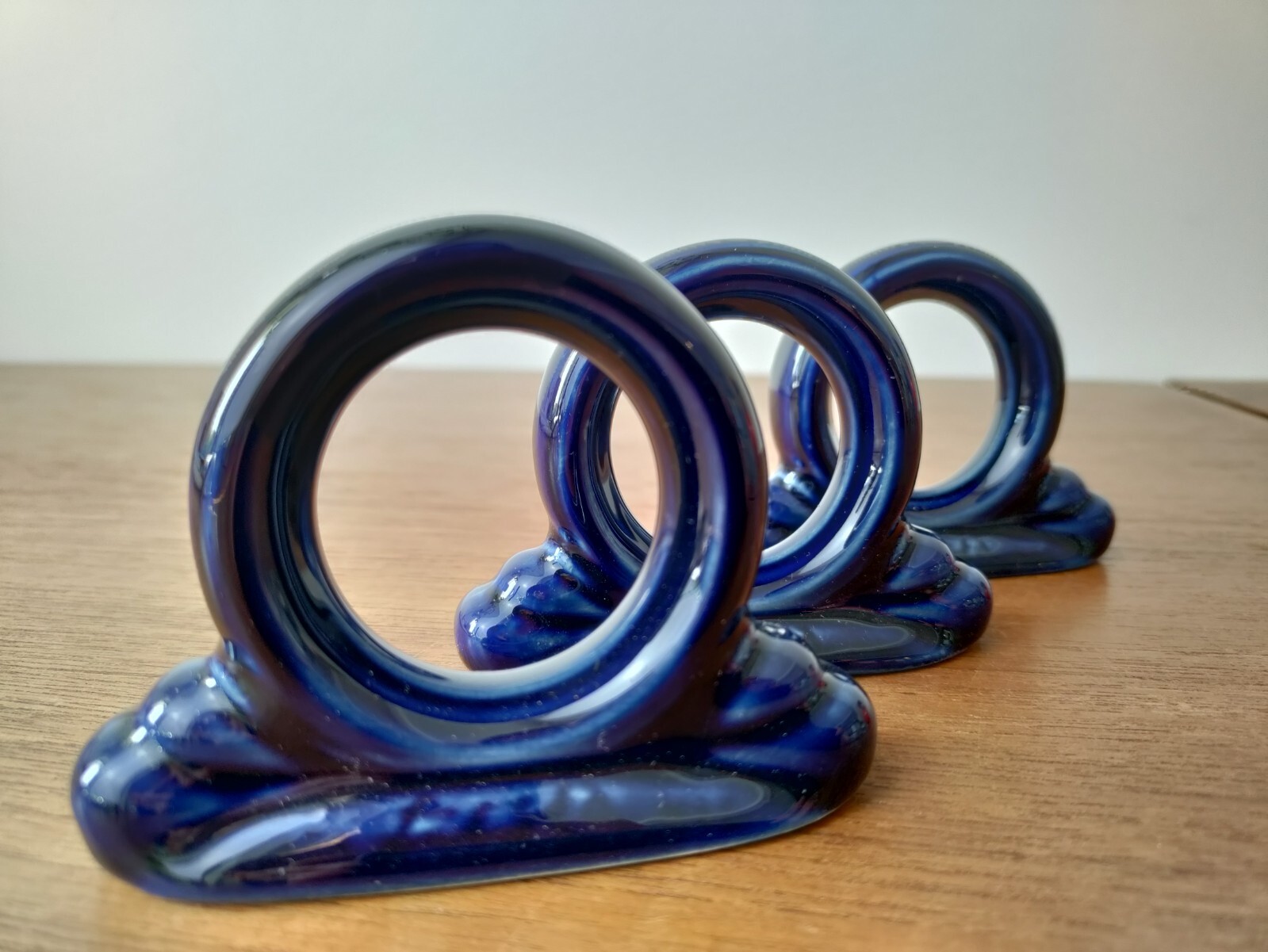 Fiesta Cobalt Blue Napkin Rings Ceramic Napkin Holders Set of 3 HLC eBay