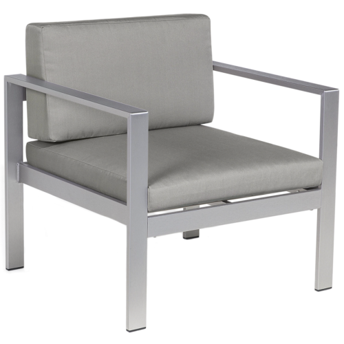 Chaise de terrasse ou de jardin en aluminium avec coussins gris foncé Matériaux - Photo 1/10