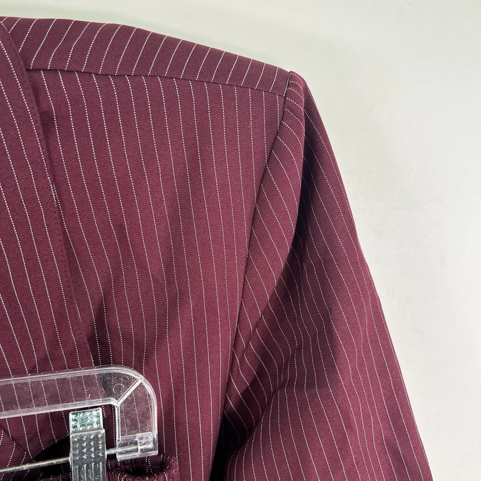 Levi's изгиб более 2 ПК брюки костюм комплект женщин Blazer размер 16 брюки 14 бордовый - Изображение 2 из 4