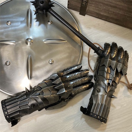 1:1 The Lord of the Rings Sauron Metal Steel Hand Armor Wearable Gloves Cosplay - Picture 3 of 24