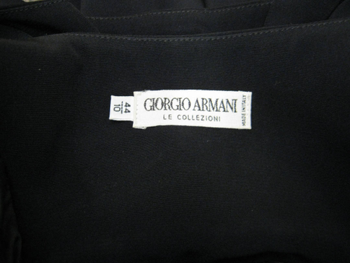 Armani Dress | Vintage Giorgio Armani Le Collezioni Black Crepe Dress Size 10/12 - Picture 6 of 6