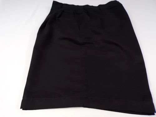 Vintage Karen Scott Sport Shorts Hi Rise Women 14 Black Poly Pleat ZipE25