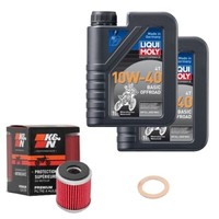 K&N ÖLfilter Set Liqui Moly 10W-40 Off. 2L FüR Yamaha WR 250 X DG20 Bj.2009