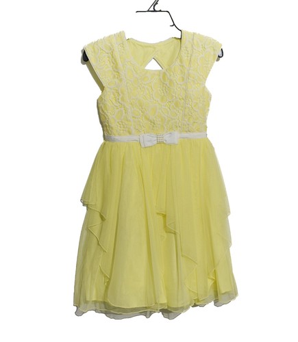 jona michelle gold dress Jona Michelle girls holiday Christmas dress size 5 gold chevron fur