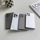 For iPhone 16 15 14 13 Pro Max 12 11 16 Rectangle Shockproof Silicone Case Cover