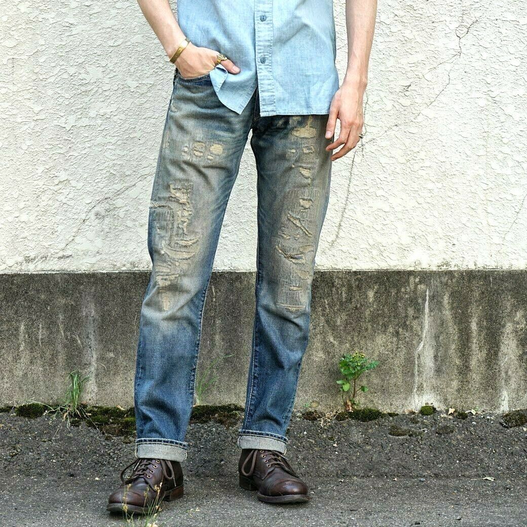 RRL low straight 】ダブルアールエル ローストレート デニム-