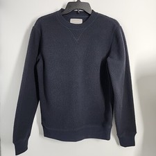Everlane Sweatshirt Womens XS Blue The Sherpa Teddy Fuzzy Fleece Renew Crewneck