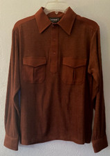 VTG 80s..CAMPUS TERRY..LONG SLEEVE..POLO..SHIRT..NEW..MEN S