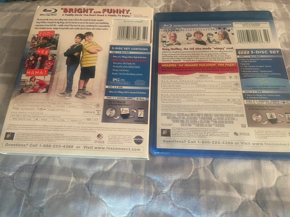 Diary Of A Wimpy Kid: The Cheesiest Edition (Blu Ray, 2010) + Rodrick Rules - Image 2 of 4