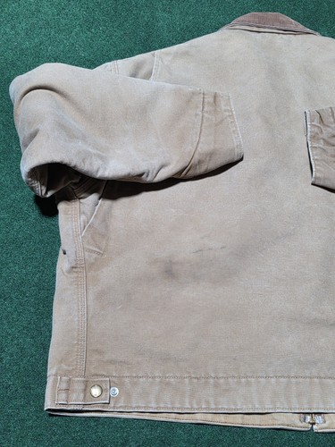 Vintage 90s Carhartt J01 BRN SZ 52 XL Tan Brown Detroit Blanket Lined Jacket USA by Carhartt, Size 52, $120 - Photo 17