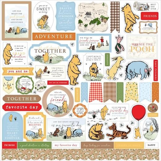 Echo Park Winnie the Pooh 12""x12"" Elements Stickers