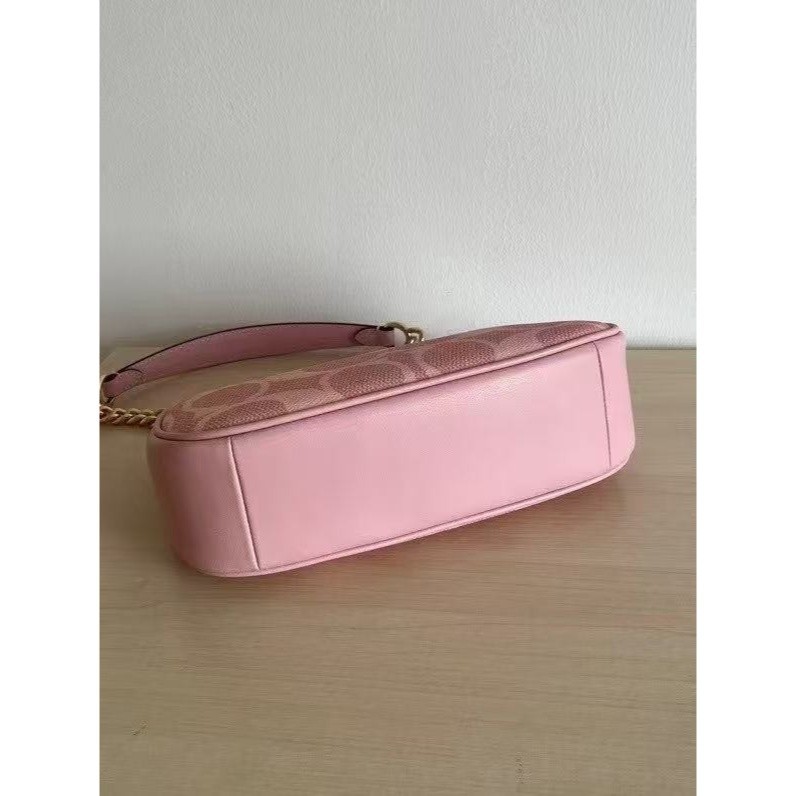 COACH Teri Shoulder Bag In signature canvas/Gold/Powder Pink New CAL51