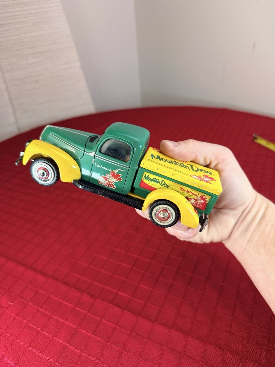 Mountain Dew 1940 Ford Style Die Cast Truck Bank Promo Green