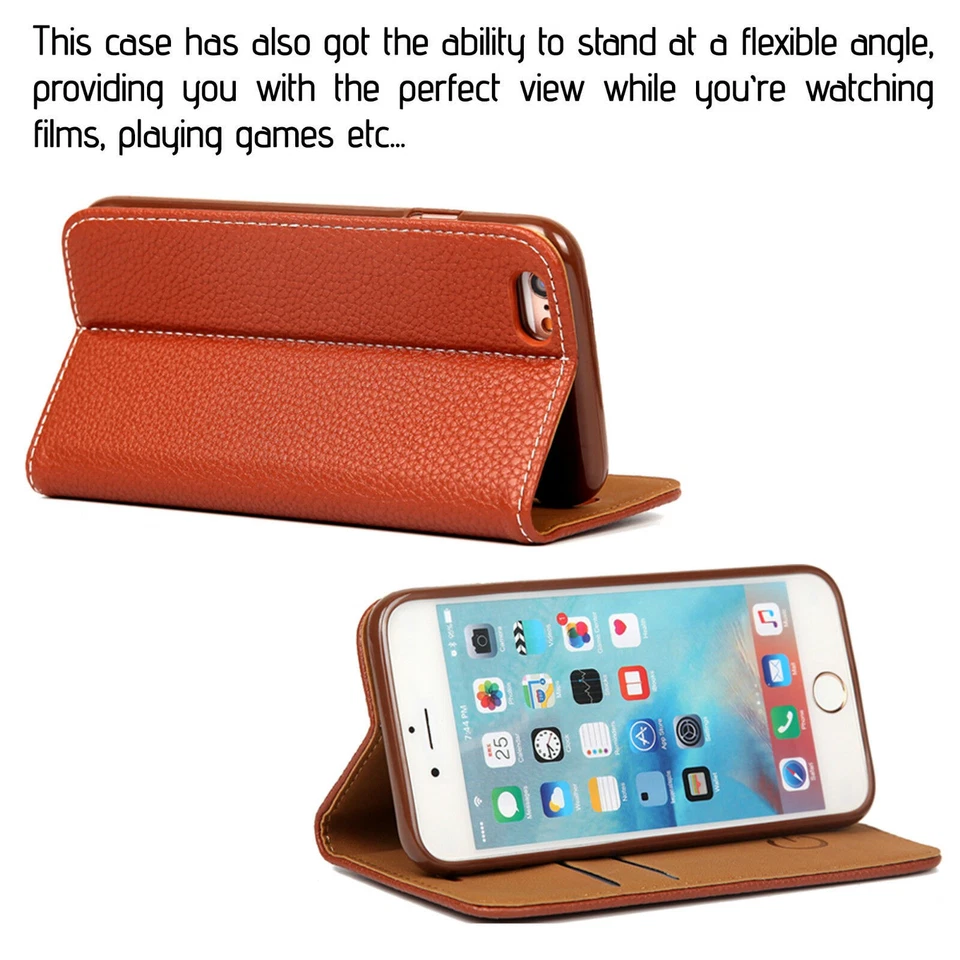 Luxury Magnetic Flip Cover Stand Wallet Leather Gorilla Case For Mobile Phones - Image 4 of 4