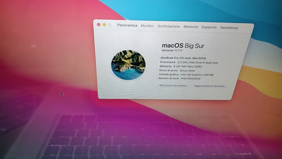 Apple MacBook Pro 15" 2010 · i5 · 4GB · 256GB, foto 3 di 5