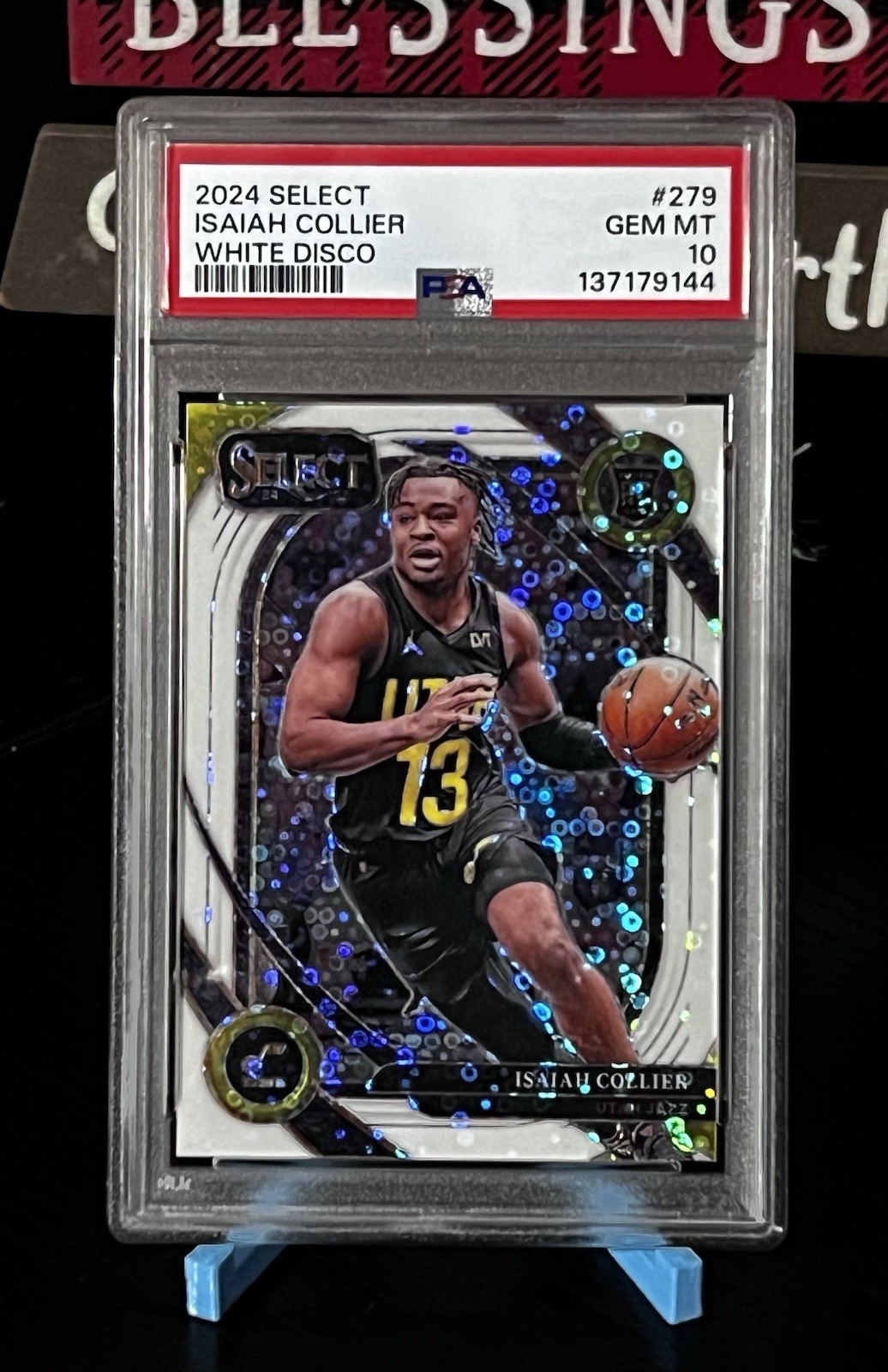 2024-25 Select Courtside Isaiah Collier #279 White Disco /75 (RC) PSA 10