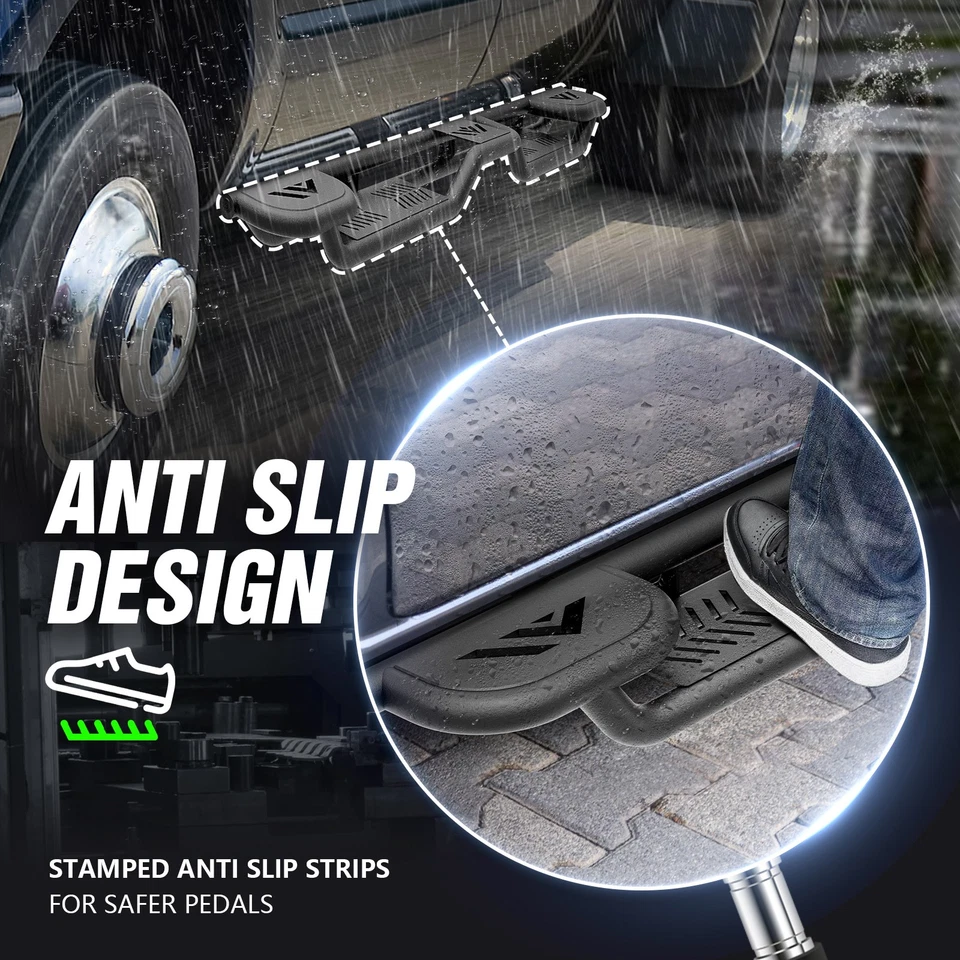 3-Raised Steps Running Boards For 99-2016 Ford F250 F350 Super/Extended Cab - Image 4 of 4