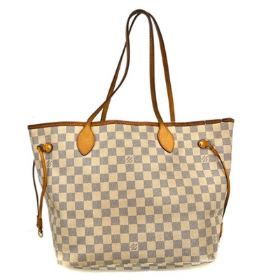 BUYIT04 LOUIS VUITTON N51107 DAMIER AZUR NEVERFULL MM TOTE BAG AR3143 BQ00353