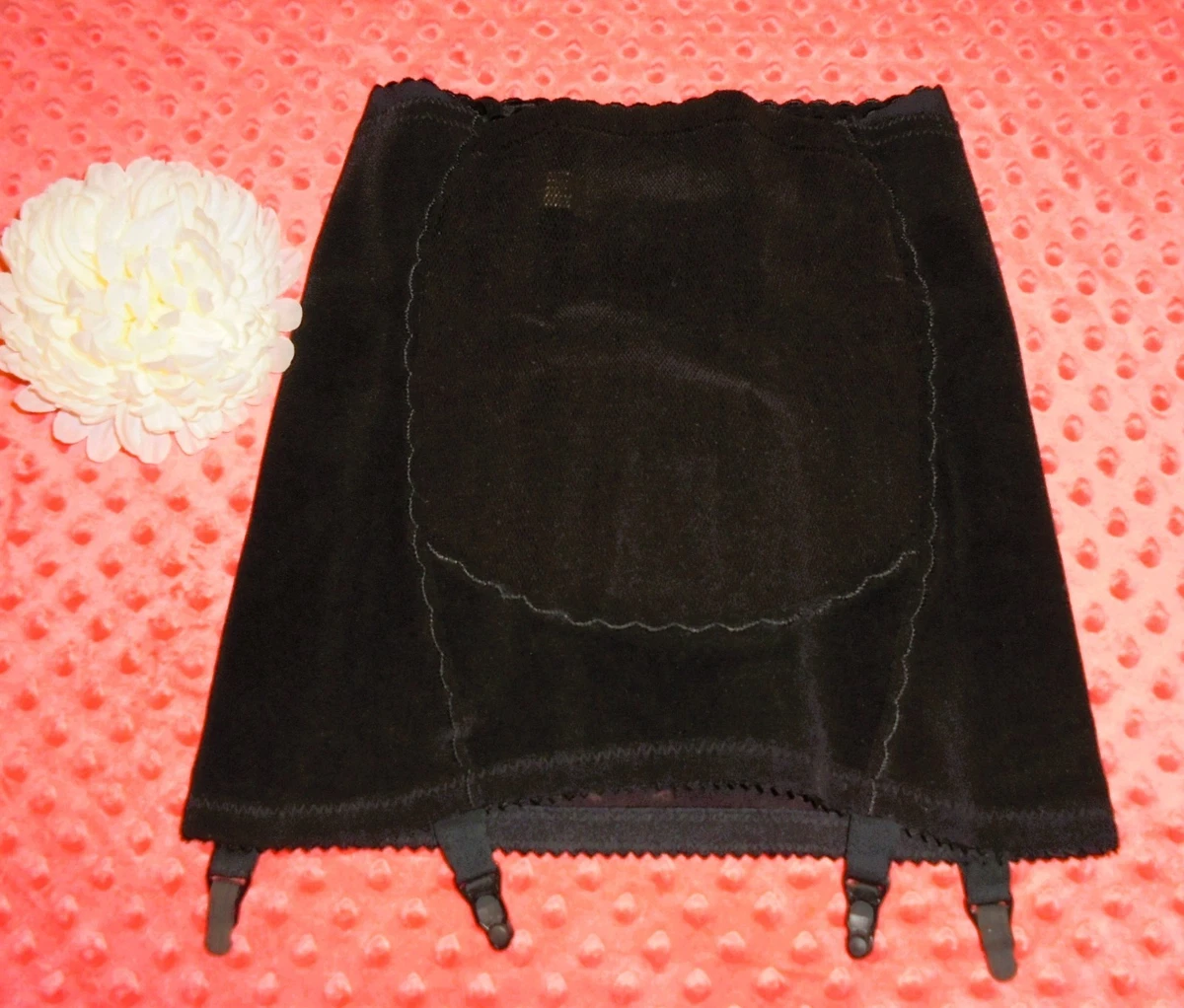 Porte-jarretelles Vintage «Valege» Rouge écarlate - Taille S/M (38-40) - Neuf Sans étiquette - Fabriqué En France