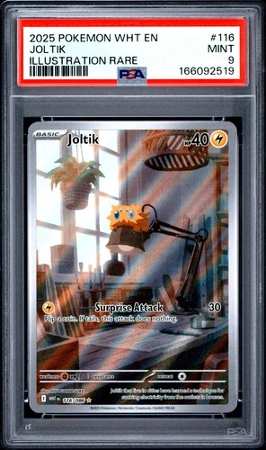 2025 POKEMON WHT EN-WHITE FLARE ILLUSTRATION RARE #116 JOLTIK PSA 9