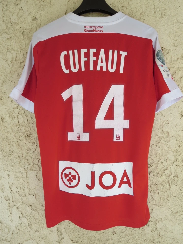 Maillot ASNL NANCY porté par CUFFAUT n°14 NIKE macth worn shirt LIGUE 2 M - Photo 1/4