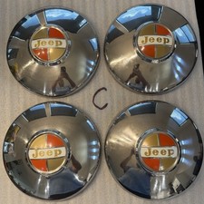 New Old Stock Nos Kaiser Jeep Willys Dog Dish Hubcaps Set C