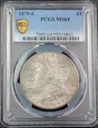 1879-S Morgan Silver Dollar $1 PCGS MS64 STUNNING CRUSTY BLUE TONING Ships Free!