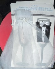 6 sets Horizon USA for your champange glasses both Bride Groom Wedding Decor Set