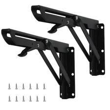 Wall Mount Folding Shelf,Stainless Steel Shelf Folding L Brackets Heavy Duty ...