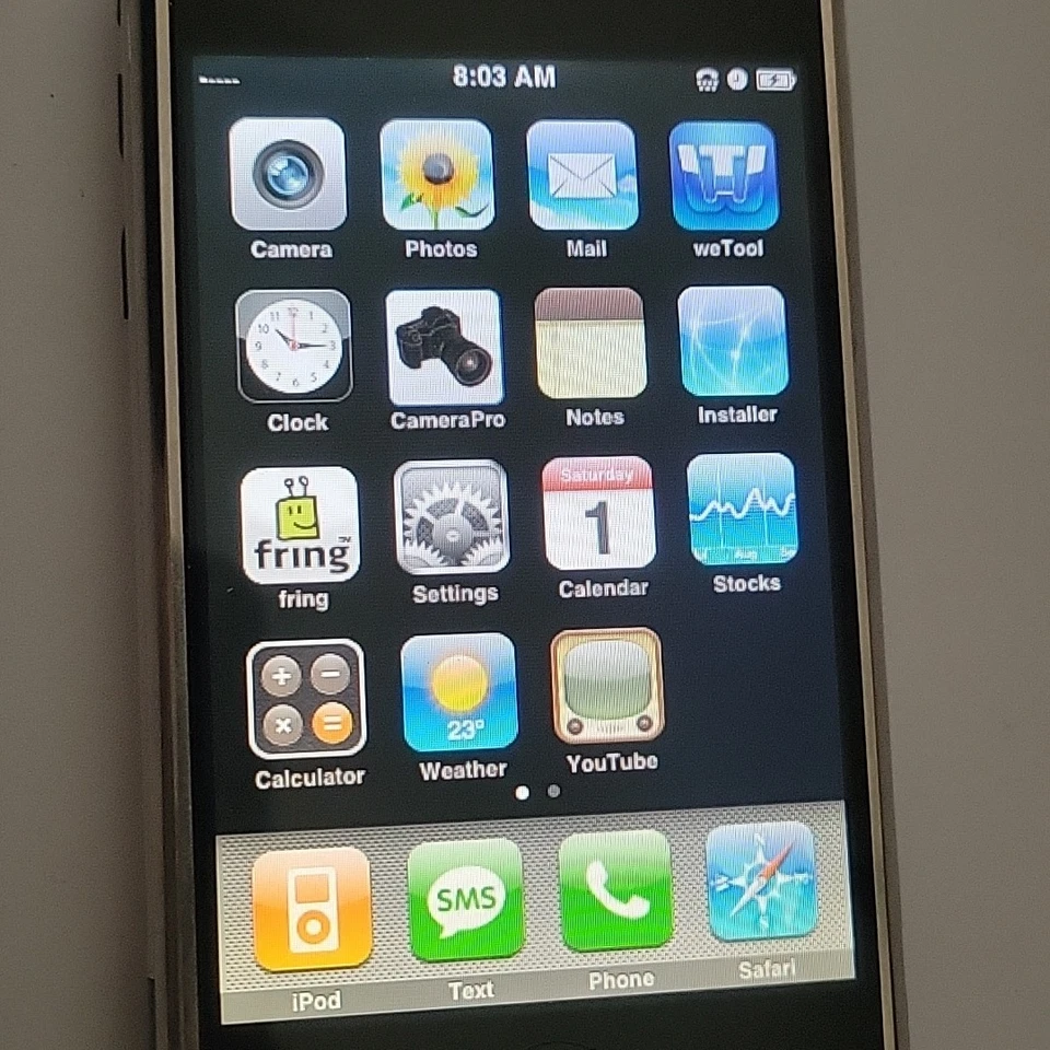 Apple iPhone 1 2G A1203 8GB - iOS 1.1.4 - Personalizado con Instalador y Aplicaciones TAL CUAL, LEER Foto 3 de 4