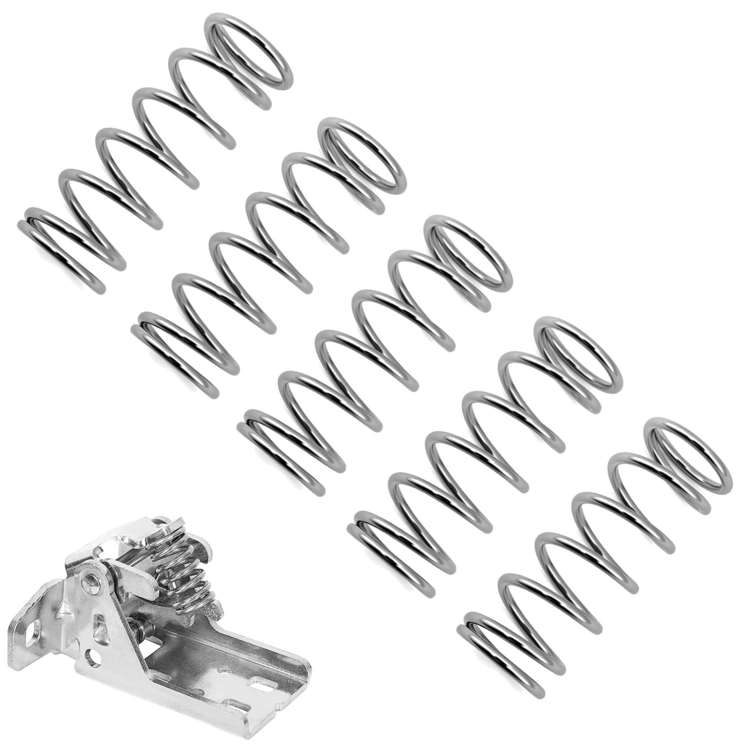 Compression Spring 5 Pcs 3/4 in OD x 2 in 0.08 in Wire 28.7 lbs Safe Load