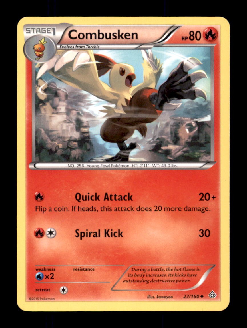 COMBUSKEN 27/160 UC PRIMAL CLASH POKEMON LP