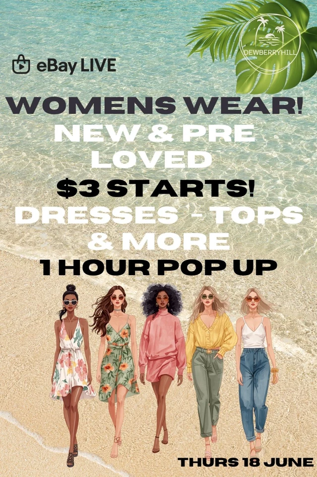 Womens $3 Starts - 1 Hour - Dresses, Jackets, Jumpers, Tops, Skirts, Pants