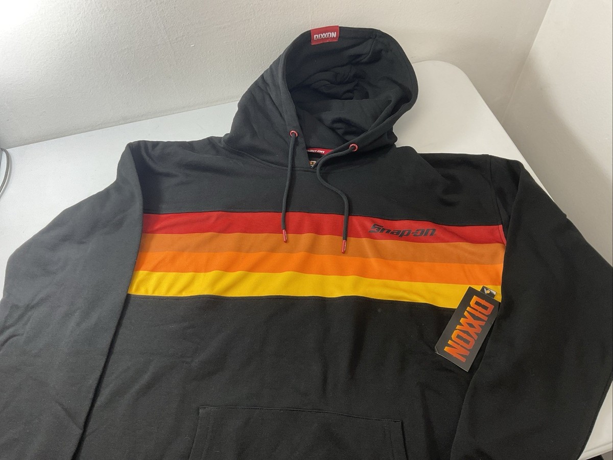 Snap-On Dixxon Sunset Hoodie Sweatshirt Black Striped - Large