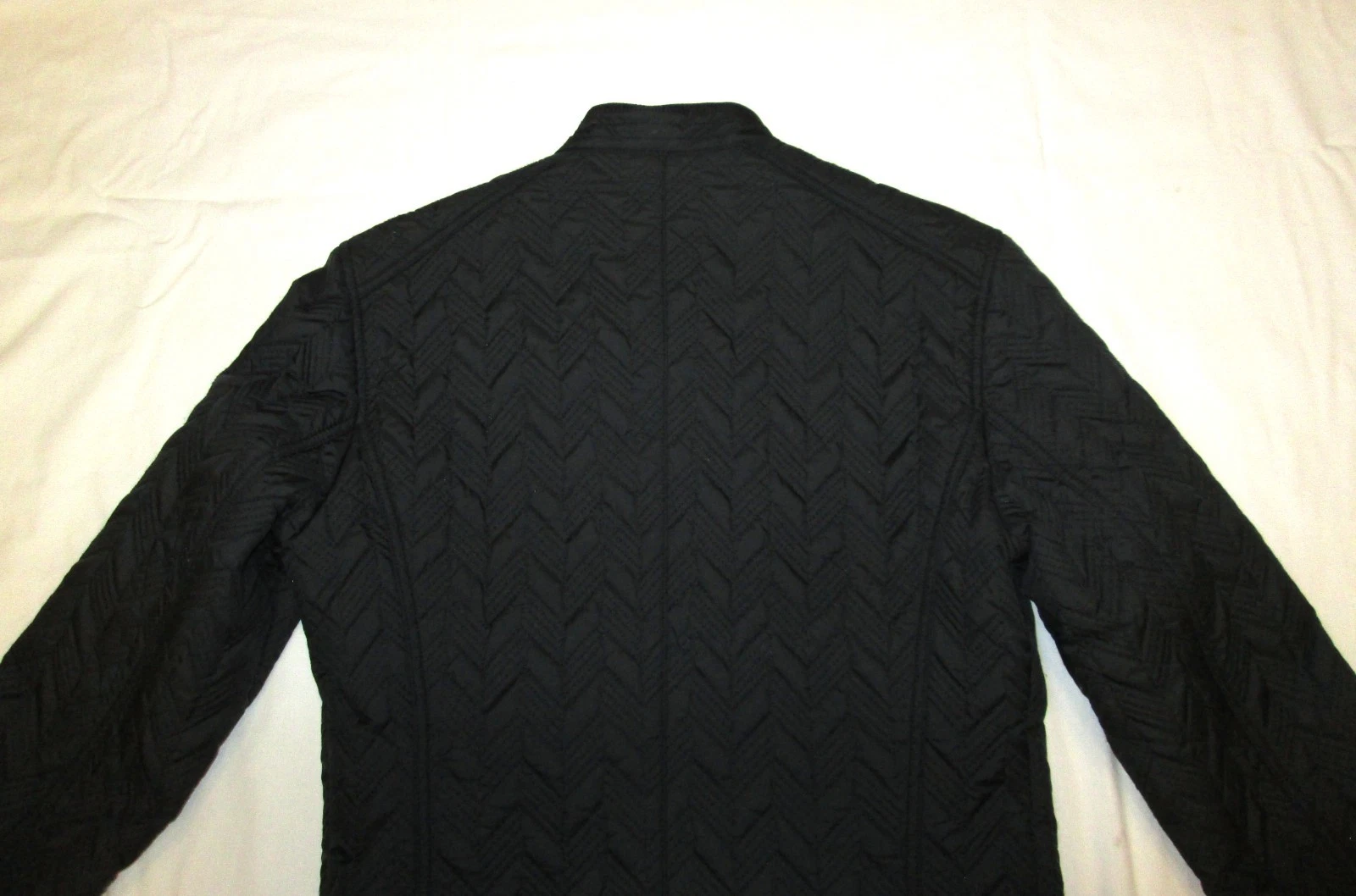 VERSACE COLLECTION MEN'S QUILTED BLACK MOTO JACKET image 18