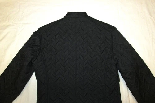 VERSACE COLLECTION MEN'S QUILTED BLACK MOTO JACKET image 18