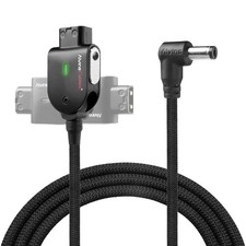 Smart Dtap to DC Cable, Ultra Flexible D-tap to 2.1 DC Right Angle Power Cable