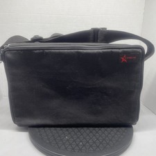 Vintage Starite Black Soft 60 Cassette Two-Sided Carrying Case with Strap Nylon