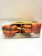Crofton MINI PUMPKIN CASSEROLE DISHES with Lids Orange NIB .4 Qt Oven Safe A12