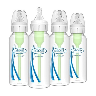 Dr. Brown's Anti-Colic Baby Bottles, 8 oz, 4 Pack - Ultimate Comfort Feeding