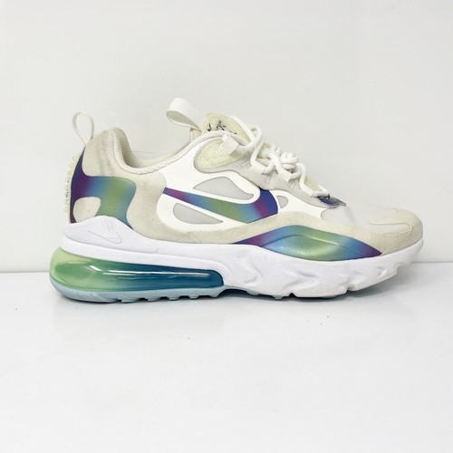 Nike Boys Air Max 270 React CT9633-100 White Running Shoes Sneakers Size 5Y