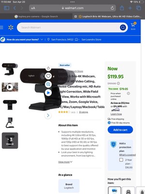 Logitech Brio 4k  Webcam
