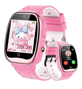 Smart Watch for Kids with Pedometer, Talk, SOS, Music, Flashlight,Alarm Pink